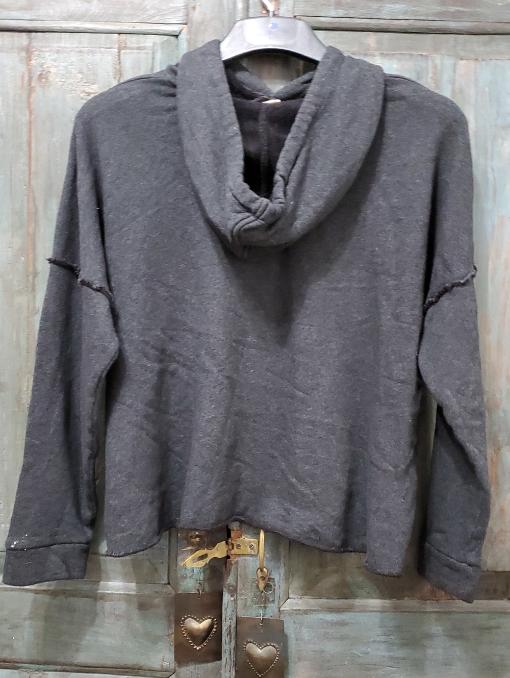 Eileen Fisher Organic Cotton French Terry Hooded Top, Size Medium,  NWOT - Picture 4 of 11